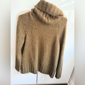 Babaton Olive-Tone Cozy Funnel Neck Sweater